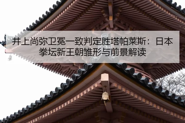 井上尚弥卫冕一致判定胜塔帕莱斯：日本拳坛新王朝雏形与前景解读